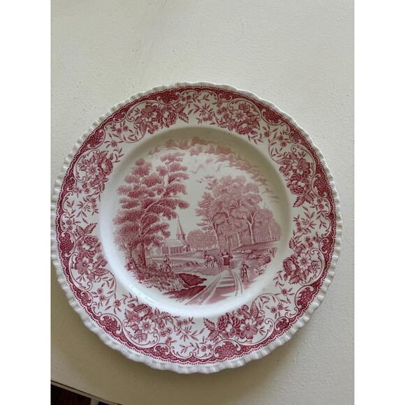 Royal Tudorware Staffordshire “Olde England” plate 10 in antique - Picture 3 of 3